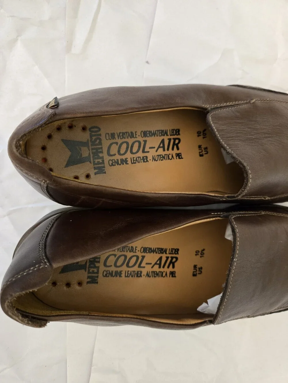 Mephisto Men's Sz 10.5 Edlef Slip On Loafers Dark Brown Leather Casual To Dressy